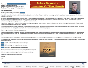 John, Fokas Beyond's Investor of the Month - Testimonials and Review