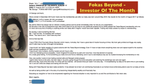 Kim, Fokas Beyond's Investor of the Month - Testimonials and Review