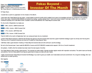 Sean, Fokas Beyond's Investor of the Month - Testimonials and Review