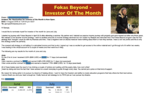 Erin, Fokas Beyond's Investor of the Month - Testimonials and Review