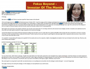 KA, Fokas Beyond's Investor of the Month - Testimonials and Review