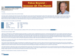 P, Fokas Beyond's Investor of the Month - Testimonials and Review