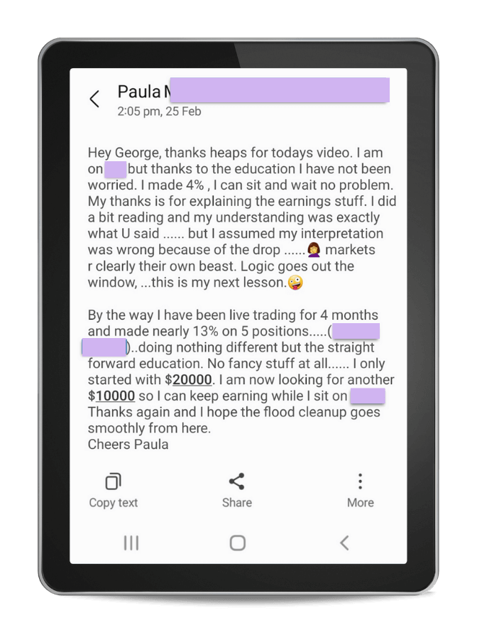 Paula's testimonial