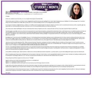 Student of the month - June 2026 - 2